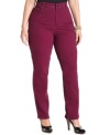 Brighten up your blues with Charter Club's plus size colored jeans, featuring a control panel for a flattering fit.