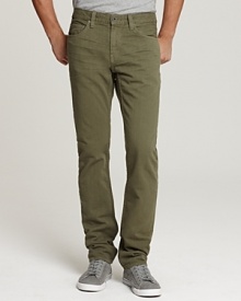 J Brand does color! The jeans you love now come in chromatic hues--an attractive alternative to everyday black and blue.