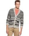 It's all about pattern this fall. Stay on top of your game with this shawl-collar cardigan from Bar III. (Clearance)