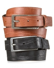 Michael Kors Stamped Croc Belt