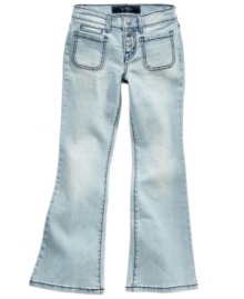 Add some flare. She'll love the little details, comfort and style of these jeans from Jessica Simpson.