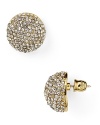 Just like your favorite cocktail dress, ABS by Allen Schwartz' crystal-encrusted button earrings are fete-set ready. With a slinky gown and party shoes, this pair is primed to shine.