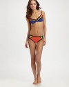 Brightly hued and unmistakably charming, this stretch swim style also features a convenient underwire and adjustable straps for additional support.Underwire cupsAdjustable strapsBack clasp closure72% nylon/28% Xtra Life LYCRA®Hand washMade in USA of Italian fabric Please note: Bikini bottom sold separately. 