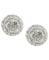 Burst through the night with this set of stud earrings from Anne Klein. Crafted from silver-tone mixed metal, the pair's shimmering glass stones add a touch of luster. Approximate diameter: 1/4 inch.