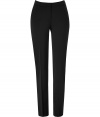 Your workweek just got more chic with these classic straight leg pants from Paul Smith - Flat front, welt pockets, tuxedo-inspired side stripe, single back went pocket, notched back waist, straight leg, slim fit - Wear with a sheer blouse, a bold shoulder blazer, and pumps