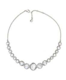 Show off your unique sense of style in Swarovski's distinctive rhinestone collar necklace, embellished with organically-shaped crystals. Crafted in silver tone mixed metal. Approximate length: 15 inches.