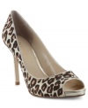 The Maiven pumps by Enzo Angiolini are an expertly designed essential with unique finishes, trim platform and slim heel.