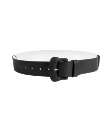 Ultra modern and incredibly unique, Maison Martin Margielas translucent backed leather belt guarantees for a fashion-forward finish - Leather covered buckle - Layer over urban-cool knits and trend favorite leather leggings