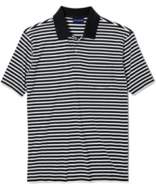 Casual gets cooler with stripes on this polo shirt from John Ashford.