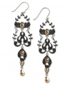 Break through the glass ceiling with these chandelier earrings from Lucky Brand. Crafted from gold-tone mixed metal, the pair also has glass and stone accents for a dash of style. Approximate drop: 4 inches.