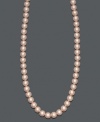 A long layer of pastel elegance. Charter Club's simulated plastic pearl necklace is crafted in mixed metal and features soft pink hues. Necklace can be worn knotted or doubled. Approximate length: 60 inches.