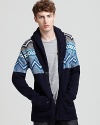 Part ski lodge, part Nordic adventurer, this patterned cardigan from Burberry Brit offers modern style with cozy appeal.