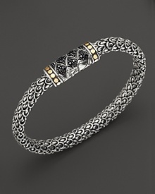 John Hardy Naga Sterling Silver Small Chain Bracelet with Black Sapphire