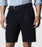 Essential, classic-fitting short in durable soft cotton twill.