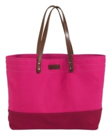 A colorblock tote is the must-have accessory for summer. Stay trend-right with the Jitney Canvas colorblock tote from Cole Haan. Offered in a variety of colors, find the vibrant hue that best suits you.