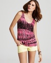 A lively print emboldens this vividly hued Element tank.