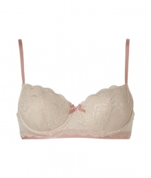 Sexy and sweet vintage cream contour bra - This elegant, supermodel-approved contour bra is stylish and sultry - Adjustable straps and unpadded cups offer comfortable support - Vintage cream lace made of Polyamide and Elastane - Gorgeous retro style