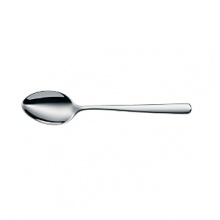 Designed by Peter Baurle, this contemporary design features a slender neck with flared handles and faceted tips. Elegant and classic, it easily pairs with your existing flatware.