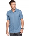 Add some depth to your outfit with this ribbed shirt from Via Europa.