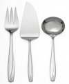 Inspired by the graceful shape of a tulip near bloom, this smooth and luminous flatware collection brings a soft note of spring to any setting. Includes a gravy ladle, pastry server and  cold meat fork.