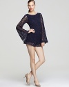 Cut from romantic lace, this Dolce Vita romper exudes a vintage sensibility with a modern twist.