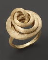 This richly gleaming 18K yellow gold ring is beautifully textured. From the Marco Bicego Jaipur Collection.