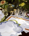 EXCLUSIVELY AT SAKS.COM. A set of cheery dinner napkins (pictured at the bottom of the image) to accompany to any gourmet gathering, designed in pure linen with a contrasting appliqué border. Set of 422 X 22LinenMachine washImported