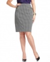 Houndstooth is a must-have for the season, so snag Alfani's plus size pencil skirt-- wow them at work!