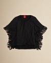 This fringed poncho is a cool way to add new proportions and desert-inspired style to her casual wardrobe.