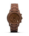 Work this season's tonal watch trend with this chocolate brown-plated style from DKNY. In an on-trend hue with glitz accents, it's a sweet statement piece.