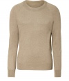 With its ultra luxurious silk-cashmere mix and understated elegant shades of walnut heather, Neil Barretts crew neck pullover is a timeless classic must - Rounded neckline, long sleeves, ribbed trim, classic fit - Pair with favorite tees and jeans, or dress up with tweed blazers and Chelsea boots