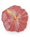 Feel like you're on holiday with the big, tropical blooms of Hibiscus dessert plates by Clay Art. A fanciful flower shape and rosy pink hue makes special treats look extra irresistible.