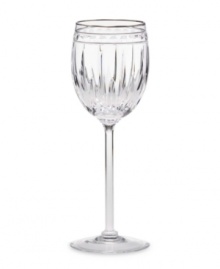 A stemware collection of utter sophistication. Vintage Jewel Platinum wine glasses are designed in multifaceted, full lead crystal with delicately tapered stems and polished platinum rims. Qualifies for Rebate