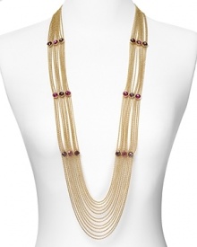 Lauren by Ralph Lauren's multi-chain gold-plated necklace will bring luxury to everyday dressing. With a crisp, clean neckline it will add instant impact.