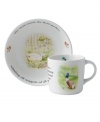 Wedgwood sets the children's table. Colorful illustrations and excerpts from Beatrix Potter's classic tale of Jemima Puddleduck make this nostalgic dinnerware set a treat for parents and kids alike.