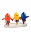 The shining stars of Snow Village's Brite Lites Christmas parade, the marching bulbs are a favorite of kids and adults alike in cheery red, yellow and blue. From Department 56.