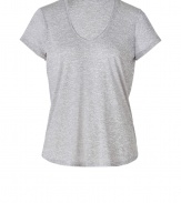 Build the foundations of cool layered looks starting with Vinces semi-sheer scoop neck tee - Rolled scoop neckline, short sleeves, semi-sheer - Loosely fitted - Wear with practically anything for that effortless cool look