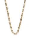 THE LOOKRectangle links18k electroplated gold Logo charmHook closureTHE MEASUREMENTLength, about 66ORIGINMade in Italy