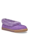 Soft, cozy shearling and supple suede keep toes toasty. By UGG® Australia.