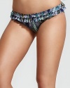 Exude girly style in these sweetly ruffled swim bottoms.