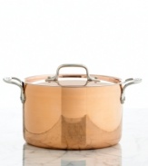 Steamed shellfish, tender stewed meat, hearty casseroles – this pot takes full advantage of copper craftsmanship. This all-important All-Clad piece preserves all the extraordinary benefits and opulent aesthetics of copper and pairs them with the hassle-free maintenance of stainless steel. Lifetime warranty.