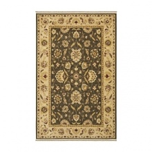 The light, expansive floral motif on this Karastan rug lends luminous elegance to any room. The wide, bright border framing a darker ground complements both traditional and casual interiors. Distinctive of all Ashara rugs is the intricate blend of woven shades to achieve the radiant arbrash effect of heirloom rugs.