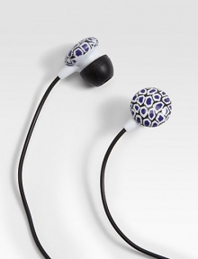 Add a bit of color to your tunes with this printed graphic style.Compatible with iPhone® and MP3 playersRubberImported