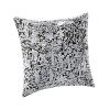 An elegant euro sham from Natori in a bold, Toile de Jouy-inspired black and white Chinoiserie motif.