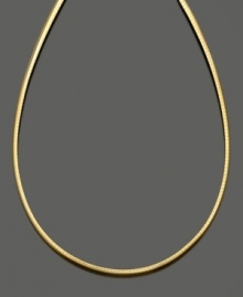 This reversible necklace makes a smooth transition from day to night. Reverses from 14k white to yellow gold. Approximate length: 20 inches.