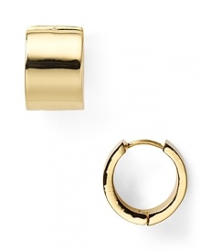 Small yet substantial, kate spade new york's gold-tone hoops add a luxe touch.