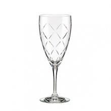 Diamond-shaped cuts delicately catch the light in these classic glasses from kate spade.