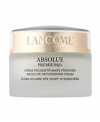 Repair – Intense Moisture – Clarity.Lancôme Laboratories sets the new standard in skincare to fight visible effects of age and hormonal changes. Absolue Premium ßx SPF 15 Cream revolutionizes skin replenishment by combining two advanced discoveries in one luxuriously rich cream: Pro-Xylane(tm), a patented scientific breakthrough: an exceptional and precise molecule, restores essential moisture deep in the structure of skin's surface.  So skin regains youthful substance, firmness, and radiance – as if signs of aging are visibly repaired. The intensely replenishing ßio-Network(tm) – wild yam, soy, sea algae and barley – helps enhance performance for visible rejuvenation. See the transformation, verified by women*: Visible Repair: Wrinkles appear reduced. 85% experience improved elasticity and firmness.Intense Moisture: 91% feel skin is nurtured.  Re-plumped with life.Clarity:  A radiant, even skin tone is revealed.*Percentage of women who noted visible facial improvement after 4 weeks during an 8-week consumer test.NON-COMEDOGENIC. NON-ACNEGENIC. DERMATOLOGIST-TESTED FOR SAFETY