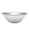 Pretty and polished, this Organics Bead bowl from Lenox's collection of serveware and serving dishes combines a natural shape in bright aluminum with a delicately beaded edge. Qualifies for Rebate