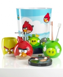 The latest gaming craze soars into your bath space with this Angry Birds Burst soap dish. Fans of the game will love spotting their favorite characters in these whimsical pieces that make the bathroom that much more fun.